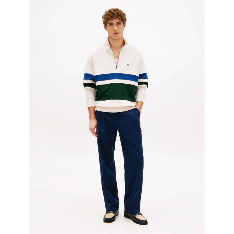 Tommy Hilfiger Stripe Relaxed Quarter-Zip Jumper image number 3